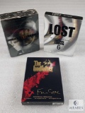 The Godfather, The X Files Season 1, and Lost Season 6 Boxed DVD Sets