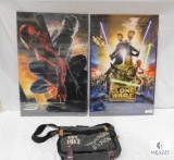 Two Movie Posters with Messenger Bag