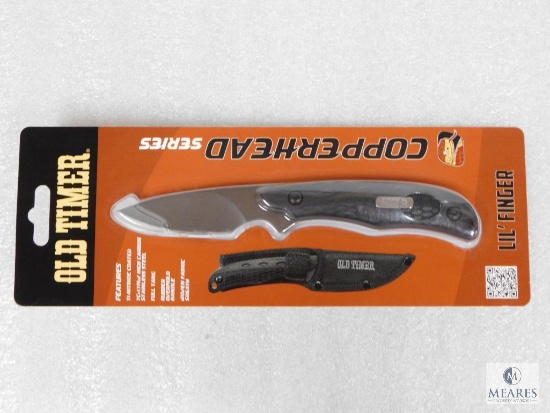 New Schrade Old Timer Copperhead Fixed Blade Skinner With Sheath