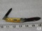 Case #62131 Canoe 2 Stainless Blade Folder Knife w/ Bone Handles Snake Skin Pattern