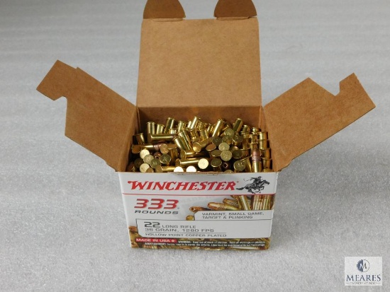 333 Rounds Winchester .22LR 36 Grain Hollow Point Ammo 1280 FPS