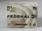 325 Rounds Federal .22LR 40 Grain Ammo