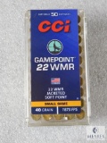 50 Rounds CCI Gamepoint .22 WMR 40 Grain Jacketed Ammo