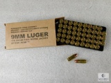 50 Rounds Remington Arms Co 9mm Luger 115 Grain FMJ Military/LE Ammo