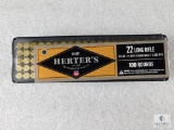 100 Rounds Herter's .22LR 40 Grain Plated Round Nose 1300 FPS Ammo