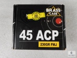 200 Rounds Monarch .45 ACP Brass Case 230 Grain FMJ Ammo