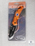 New Kentucky Cutlery EMS Rescue Folder Knife w/ Belt Cutter & Glass Breaker