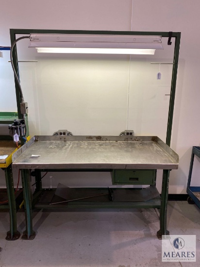Lighted Metal Work Table