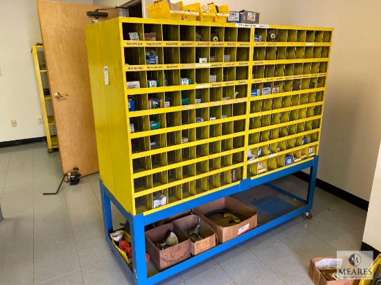 LARGE LOT of Hardware with Metal Storage Bin