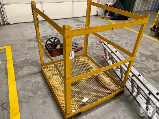 Yellow Metal Forklift Man Lift