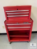 Metal Tool Chest and Craftsman Rolling Cart