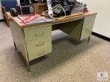 Metal and Wood Work Desk