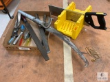 Miter Box and Saw and Various Hand Tools