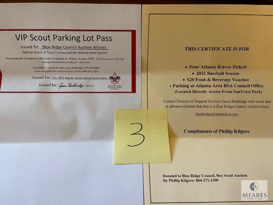 Atlanta Braves Baseball Package