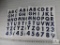 Lot 3 Sheets of Stickers - Clear Backing with Royal Blue Letters & Numbers