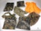 Large Lot of Miscellaneous Camo Covers and Orange Vest