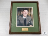 Ronald Reagan American 40th President Matted and Wood Framed Print 15