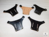 Lot of 5 Military Leather Belt Holster Holders