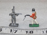 Lot of 2 Vintage Small Lead Soldiers