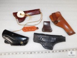 4 Leather Holsters & Misc.