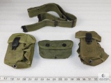 Military Web Belt With 2 Ammo Pouches and a Medical Pouch