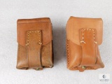 Lot of 2 Military Leather Ammo Pouches