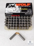 50 Cartridges Wolf Performance Ammunition .30 Carbine 110GR FMJ Steel Case Made in Russia