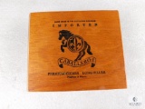Wood Caballeros Cigar Box and 4 Pipes