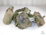 Vietnam Load Bearing Combat Gear Web Belt, Suspenders, Canteen and Case and 2 Double Ammo Pouches