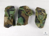 Lot of 3 US Military Molle Ammo Double Mag Pouches