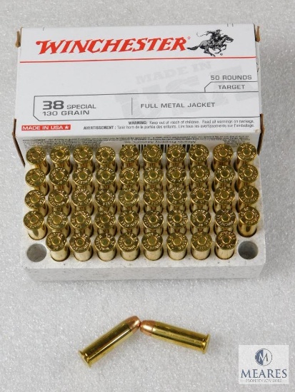 50 Rounds Winchester .38 Special 130-grain FMJ