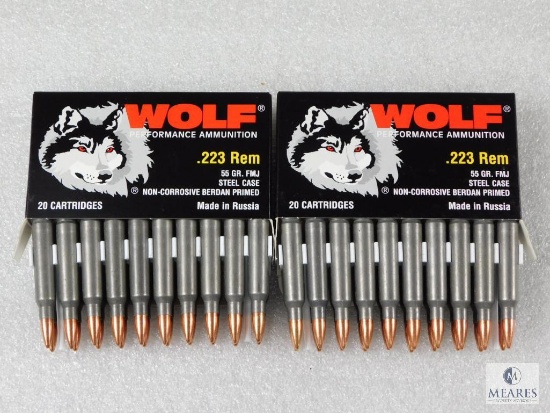 40 Rounds Wolf .223 Remington 55 Grain FMJ