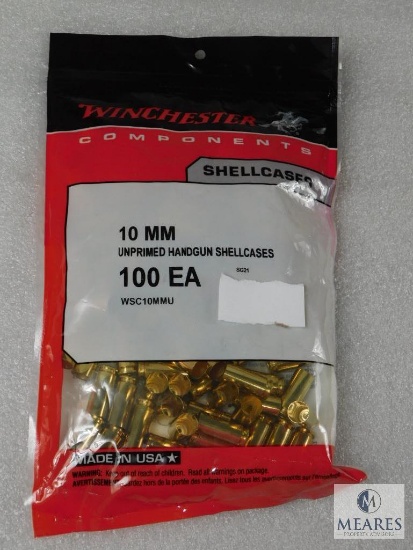 100 Count New Winchester 10mm Handgun Brass for Reloading