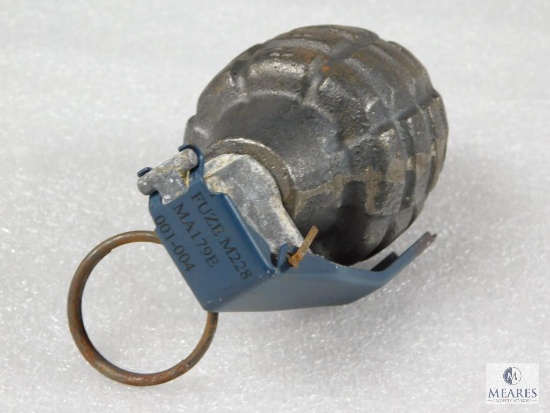 Inert De-Milled Pineapple Type Hand Grenade