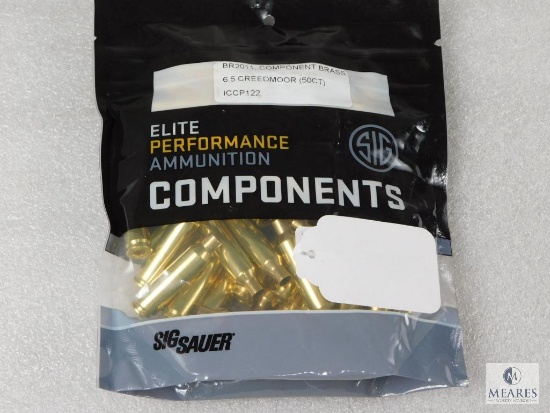 50 Count New Sig Sauer Elite 6.5 Creedmoor Brass for Reloading