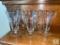 Group of Five Etched Dessert Cups