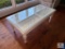 Glass-top White Wooden Coffee Table