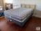 Queen Decorative Headboard with Serta Mattress and Boxspring