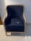 Wooden Chair - Blue Upholstery - Pier 1 Imports
