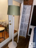 Wicker Floor Lamp and Tri-fold Wicker Screen