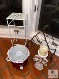 Wine Rack, Plant Stand, Candle, Crock Pot