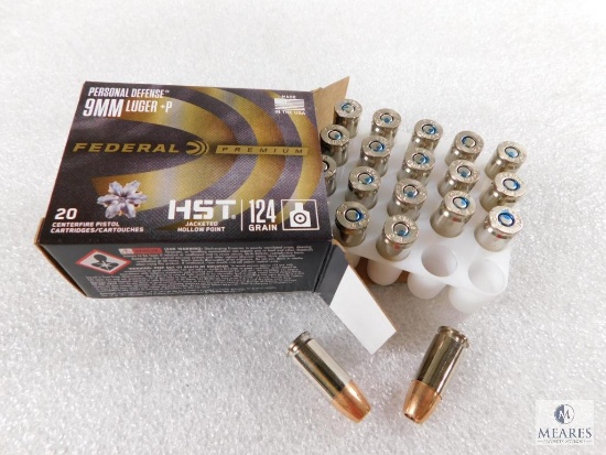 20 Rounds Federal HST 9mm Ammo