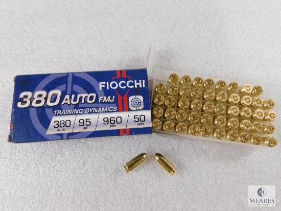 50 Rounds Fiocchi 380 ACP Ammo