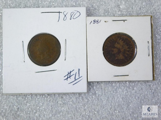 1880 and 1881 Indian Head Cents