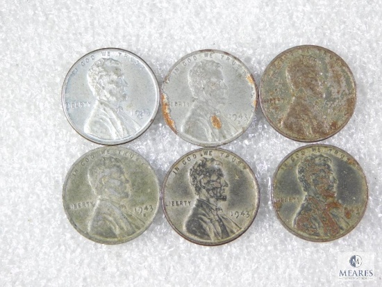 1943 WWII Steel Cents P(3), D(2), S(1)