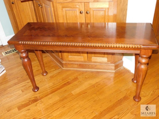Wooden Sofa Table with Inlaid Design - NO SHIPPING