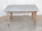 Rolling Wood Craft Table with Tin Covered Top