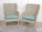 Pair of Hampton Bay Synthetic Wicker Chairs with Cushions
