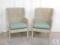 Pair of Hampton Bay Synthetic Wicker Chairs with Cushions