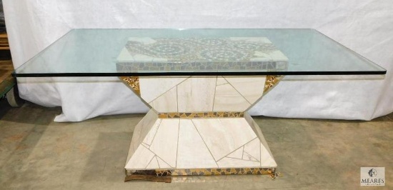 Indoor / Outdoor Dining Table with Glass Top